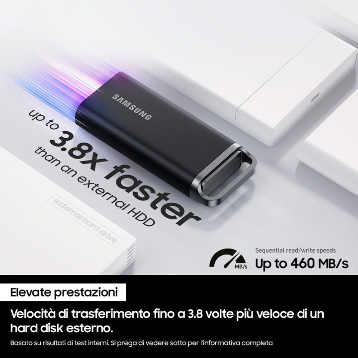 SAMSUNG SSD ESTERNO T5 EVO 2TB USB-C 460MBS RW